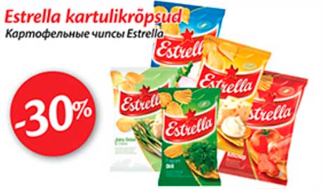 Картофельные чипсы Estrella  -30%
