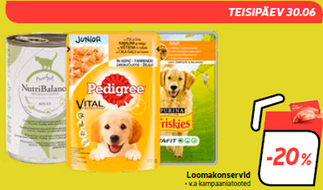 Loomakonservid -20%
