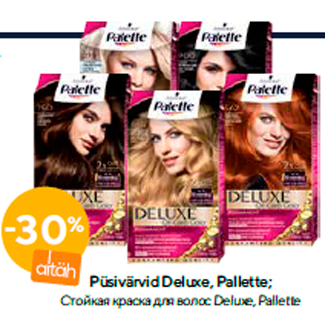 Püsivärvid Deluxe, Pallette  -30%