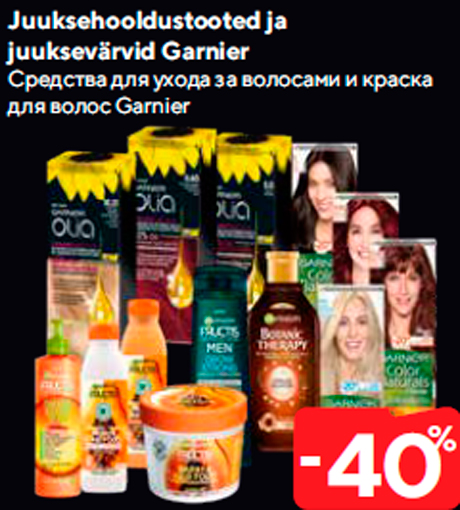 Juuksehooldustooted ja juuksevärvid Garnier  -40%