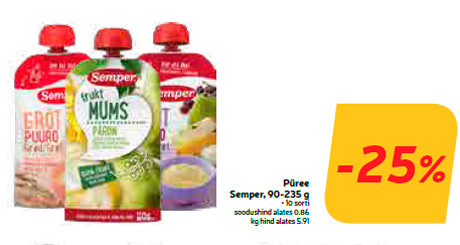 Püree Semper, 90-235 g  -25%