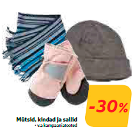 Шапки, перчатки и шарфы  -30%
