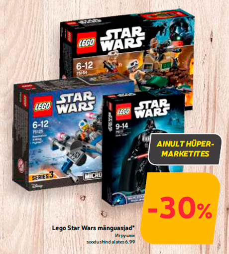 Lego Star Wars mänguasjad*  -30%