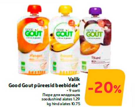 Valik Good Gout püreesid beebidele*  -20%