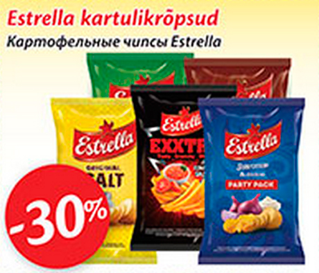 Estrella kartulikrõpsud  -30%