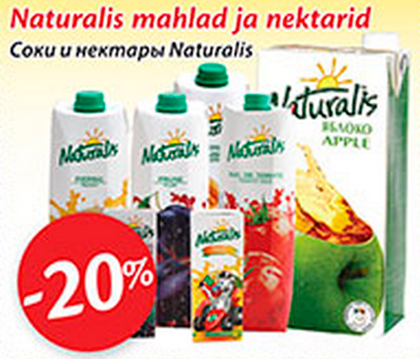 Naturalis mahlad ja nektarid -20%
