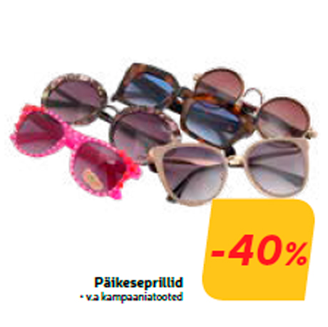 Päikeseprillid  -40%
