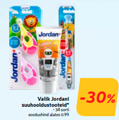 Valik Jordani suuhooldustooteid*  -30%
