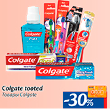 Colgate tooted  -30%