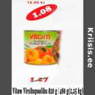 Магазин:Meie,Скидка:Половинки персиков Vitom, 820 г/480 г