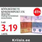 KÖÖGIRÄTIKUTE KINKEKOMPLEKT 2TK tikandiga