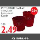 POTIÜMBRIS DALLAS 11cm, 13cm tumepunane 