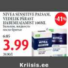 NIVEA SENSITIVE PALSAM,VEDELIK PÄRAST HABEMEAJAMIST 100ML 