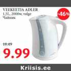 VEEKEETJA ADLER 1,5L, 2000w, valge