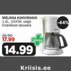 MELISSA KOHVIMASIN 1,4L, 1000W, valge