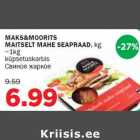 MAKS&MOORITS MAITSELT MAHE SEAPRAAD, kg ~1kg
küpsetuskarbis