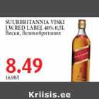 Allahindlus - SUURBRITANNIA VISKI J.W.RED LABEL 40% 0,5L