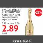 Allahindlus - UNGARI TÖRLEY ALKOHOLIVABA VAHUVEIN 0,75L