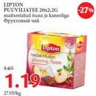 Allahindlus - LIPTON PUUVILJATEE 20x2,2G maitsestatud õuna ja kaneeliga 