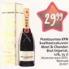 Alkohol - Prantsusmaa KPN kvaliteetvahuvein Moet & Chandon
Brut lmperial, 12%,75 cl