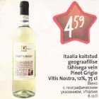 Itaalia kaitstud geograafilise tähisega vein Pinof,Grigio Vitis Nostra,12%,75cl