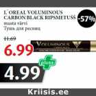 L`OREAL VOLUMINOUS
CARBON BLACK RIPSMETUŠŠ