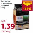 Dan Sukker
rafineerimata
roosuhkur
750 g