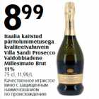 Itaalia kaitstud päritolunimetusega kvaliteetvahuvein Villa Sandi Prosecco Valdobbiadene Millesimato Brut 
