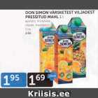 Allahindlus - DON SIMON VÄRSKETEST VILJADEST PRESSITUD MAHL 1 L