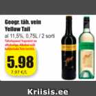 Geogr. täh. vein Yellow Tail