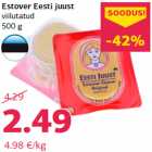 Estover Eesti juust
viilutatud
500 g