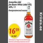 Allahindlus - Ameerikana viski Jim Beam White Label 4YO, 40%, 1L