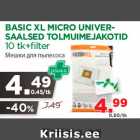 BASIC XL MICRO UNIVERSAALSED
TOLMUIMEJAKOTID
