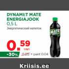 Allahindlus - DYNAMI:T MATE
ENERGIAJOOK
0,5 L