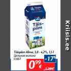 Täispiim Alma, 3,8 - 4,2%, 1,5 l
