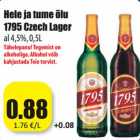Hele ja tume õlu
1795 Czech Lager
