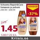 Allahindlus - Schauma Repair&Care
šampoon ja palsam