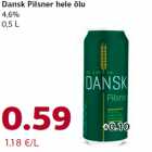 Alkohol - Dansk Pilsner hele õlu