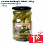 Allahindlus - Marineeritud kurgid Favorit, 680 g
