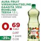 AURA FRUIT
VIRSIKUMAITSELINE
GAASITA VESI
ROHELISE
TEEGA 