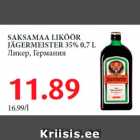 Allahindlus - SAKSAMAA LIKÖÖR
JÄGERMEISTER