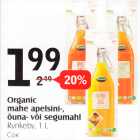 Allahindlus - Organic mahe apelsini-, õuna- või segumahl
