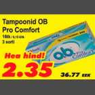 Allahindlus - Tampoonid OB Pro Comfort