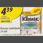 Allahindlus - Kleenex tualettpaber,3-kihiline,valge