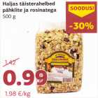 Haljas täisterahelbed pähklite ja rosinatega 500 g