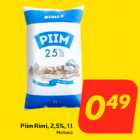 Allahindlus - Piim Rimi, 2,5%, 1 l
