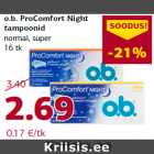 o.b. ProComfort Night
tampoonid