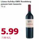 Lõuna-Aafrika KWV Roodeberg
punane kuiv lauavein
75 cl