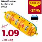 Wõro Koorene
keeduvorst
500 g