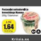Pastasalat suitsuforelli ja krevettidega Mamma
